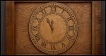 Face of a clock at 11:55