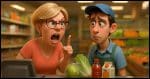 An angry customer complaining to a harried grocery store clerk.